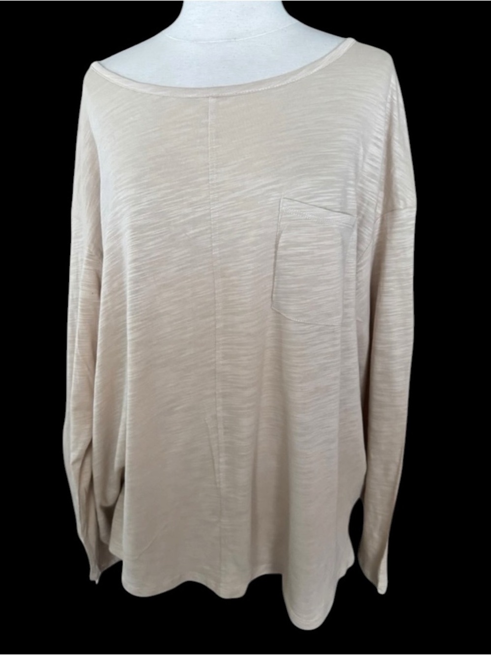 NWT‎ DG2 by Diane Gilman Long Sleeve Pocket Tunic T-Shirt